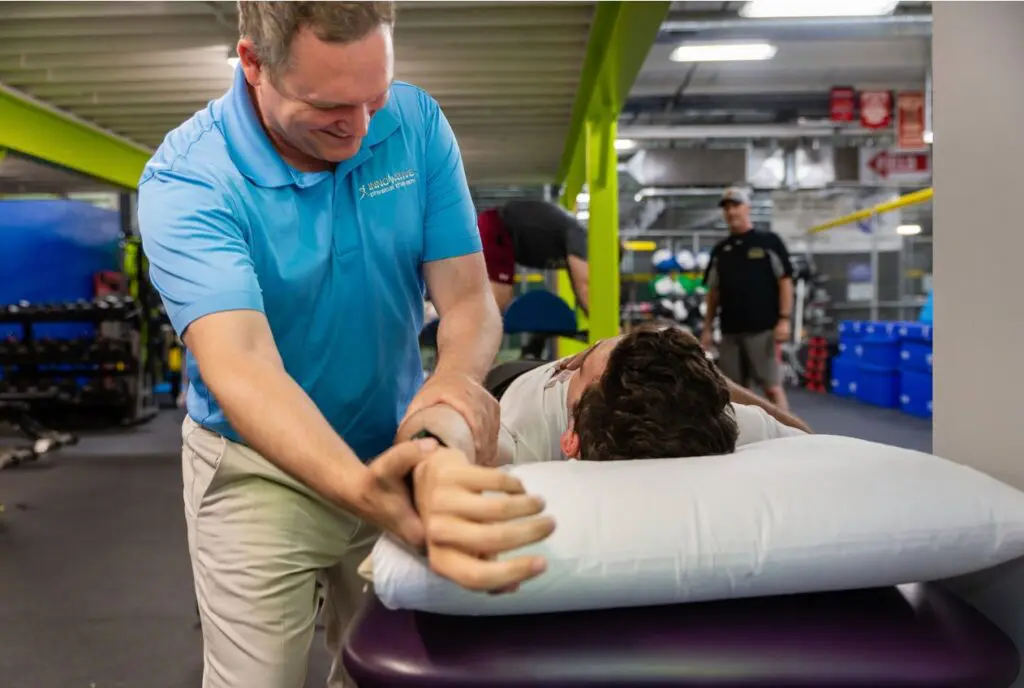 a patient having a physical exam